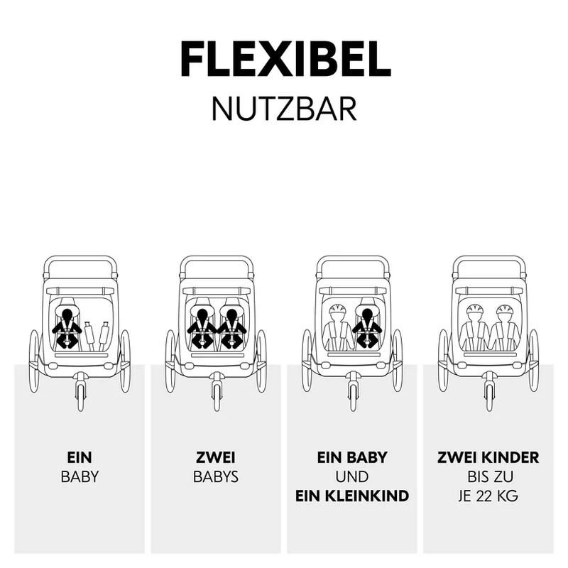 Baby Lounger / Neugeborenen Einhang für alle Hauck Fahrradanhänger