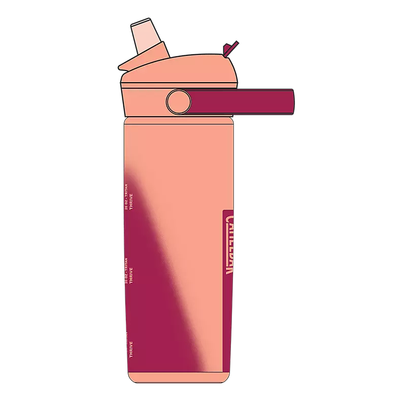 Thrive Flip Straw Bottle 600ml